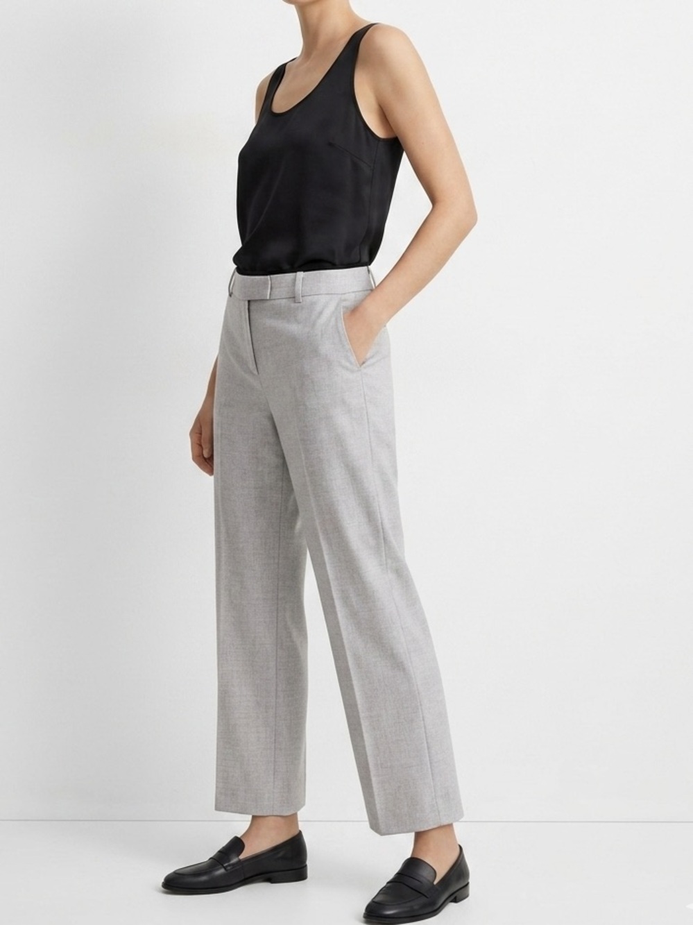 Nine West Heather Gray Straight Leg Dress Pants Work Trousers❤️